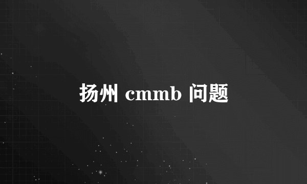扬州 cmmb 问题