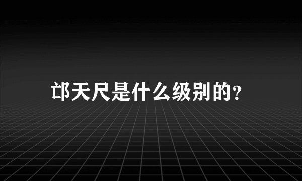 邙天尺是什么级别的？