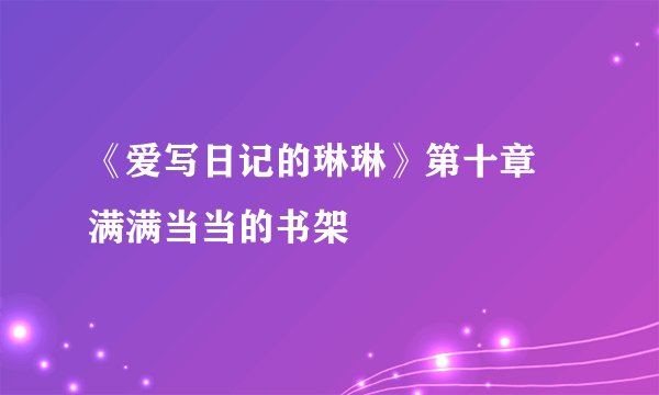 《爱写日记的琳琳》第十章 满满当当的书架