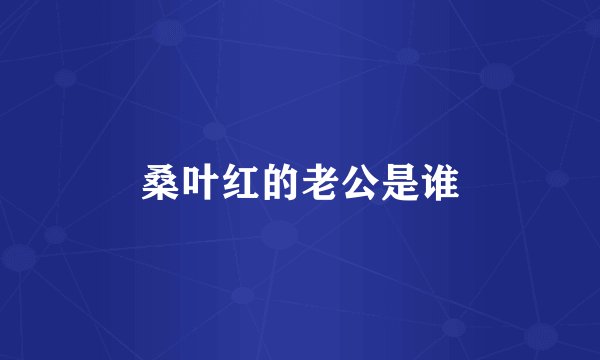 桑叶红的老公是谁