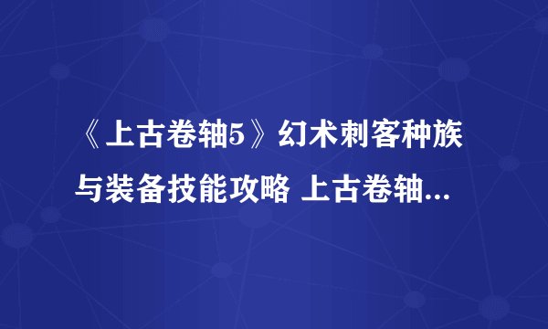 《上古卷轴5》幻术刺客种族与装备技能攻略 上古卷轴5幻术系刺客怎么玩
