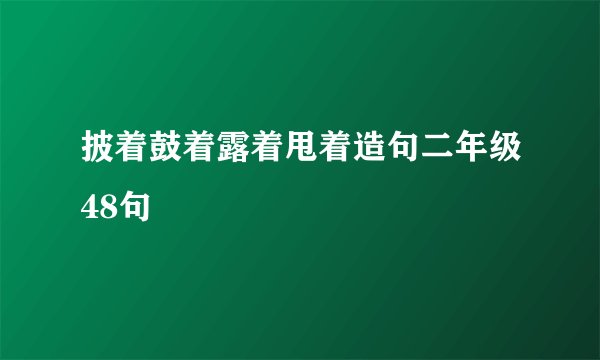 披着鼓着露着甩着造句二年级48句
