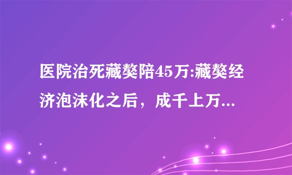 医院治死藏獒陪45万:藏獒经济泡沫化之后，成千上万只藏獒怎么处理？