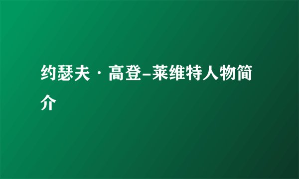 约瑟夫·高登-莱维特人物简介