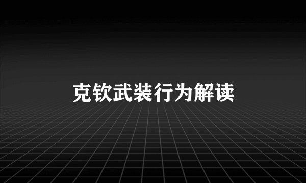 克钦武装行为解读