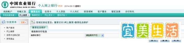 农行网上银行怎么交电费