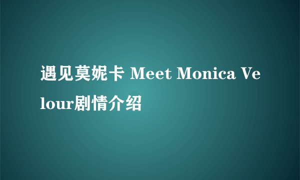 遇见莫妮卡 Meet Monica Velour剧情介绍