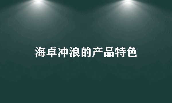 海卓冲浪的产品特色