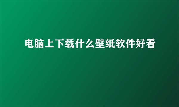 电脑上下载什么壁纸软件好看