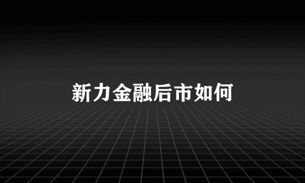 新力金融后市如何