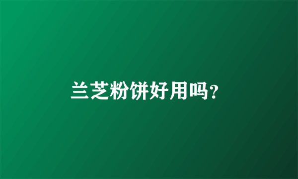 兰芝粉饼好用吗?