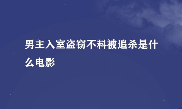 男主入室盗窃不料被追杀是什么电影