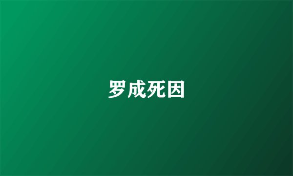 罗成死因