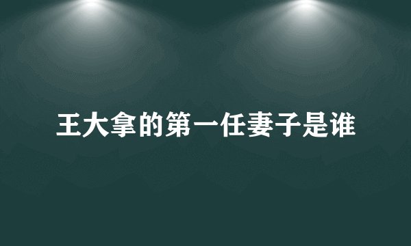 王大拿的第一任妻子是谁