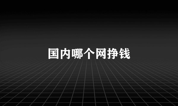 国内哪个网挣钱