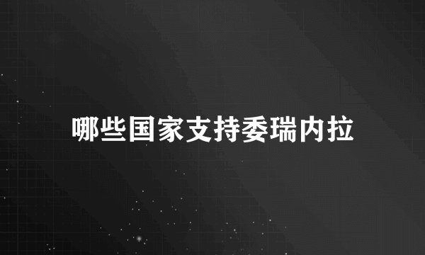 哪些国家支持委瑞内拉