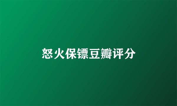 怒火保镖豆瓣评分
