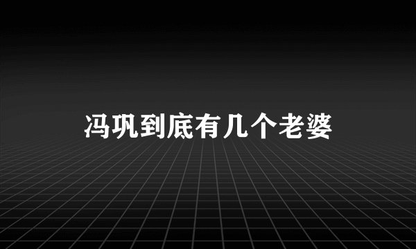 冯巩到底有几个老婆
