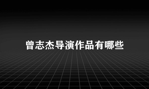 曾志杰导演作品有哪些