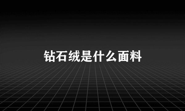 钻石绒是什么面料