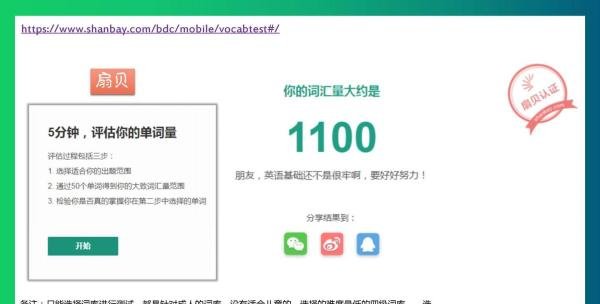 想了解孩子的词汇量吗?——附各测试网站网址和测评报告