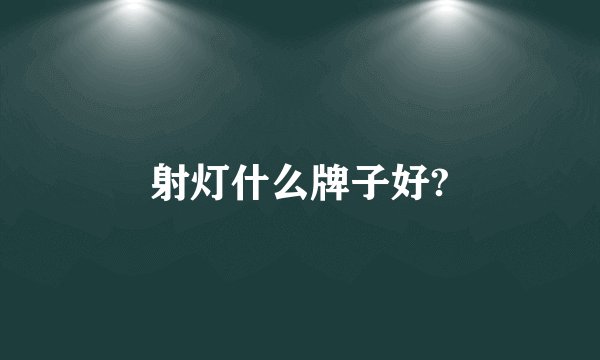 射灯什么牌子好?