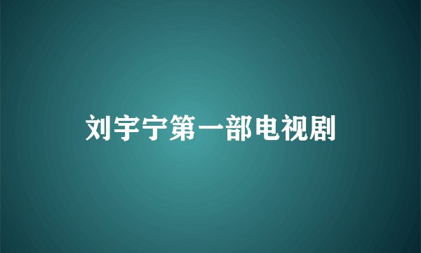 刘宇宁第一部电视剧