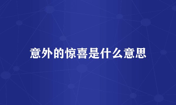 意外的惊喜是什么意思