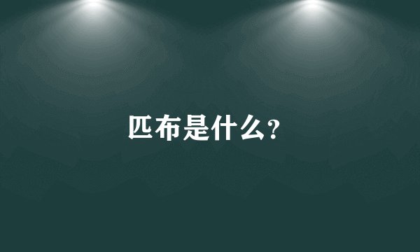 匹布是什么？