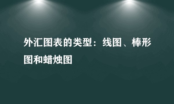 外汇图表的类型：线图、棒形图和蜡烛图