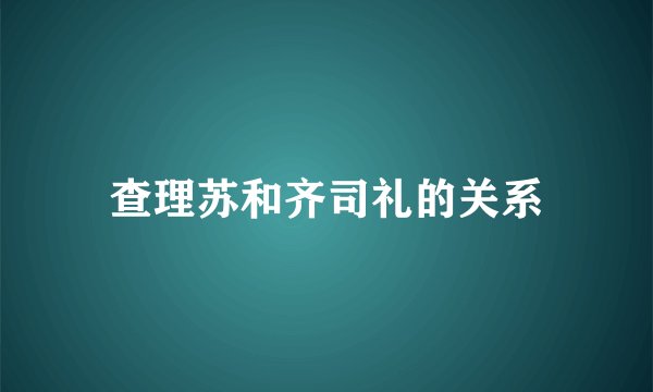 查理苏和齐司礼的关系