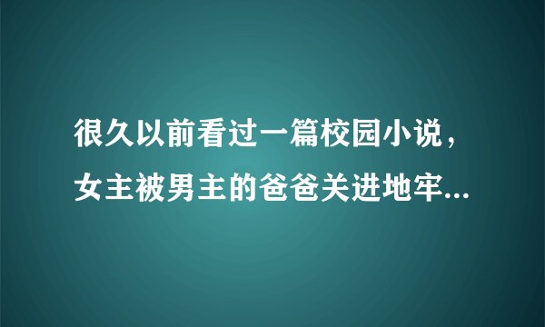 很久以前看过一篇校园小说，女主被男主的爸爸关进地牢，永无天日一夜之间，头发变白