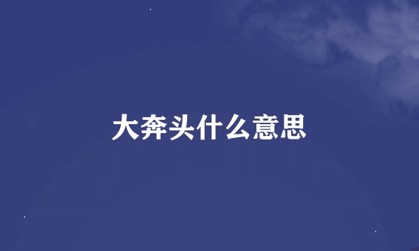 大奔头什么意思