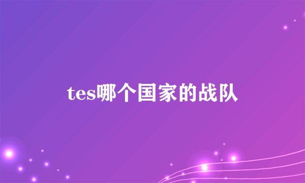 tes哪个国家的战队