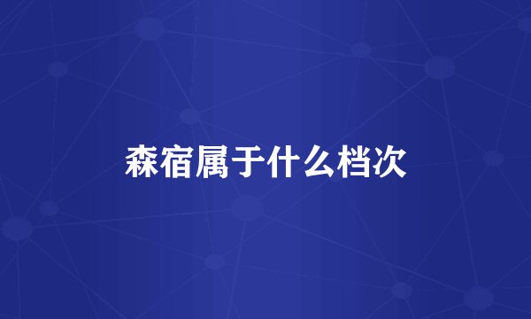 森宿属于什么档次