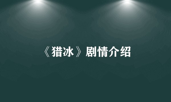 《猎冰》剧情介绍