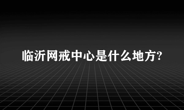 临沂网戒中心是什么地方?