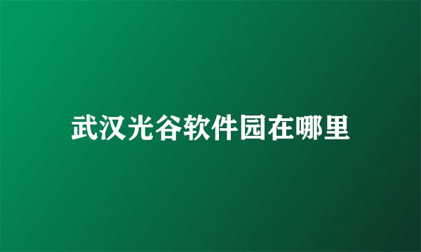 武汉光谷软件园在哪里