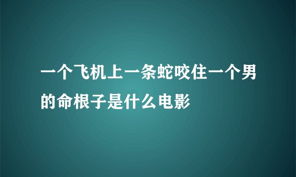 一个飞机上一条蛇咬住一个男的命根子是什么电影