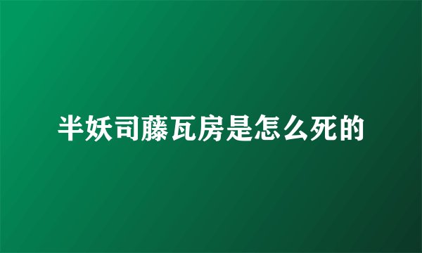 半妖司藤瓦房是怎么死的