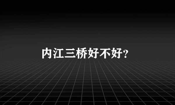 内江三桥好不好？