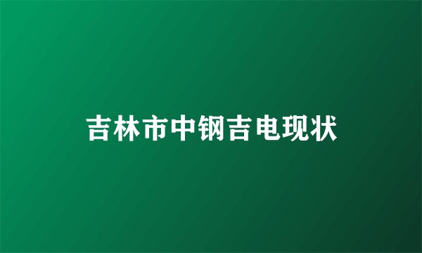 吉林市中钢吉电现状