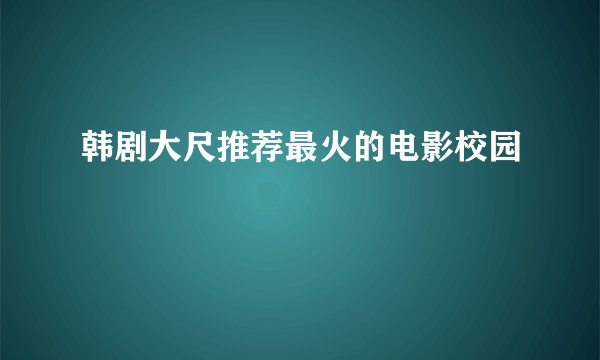 韩剧大尺推荐最火的电影校园