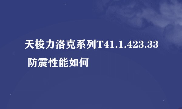 天梭力洛克系列T41.1.423.33 防震性能如何