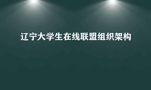 辽宁大学生在线联盟组织架构