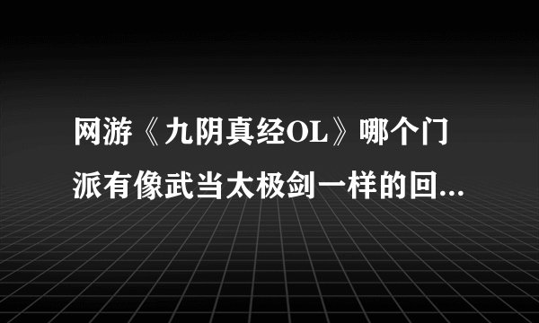 网游《九阴真经OL》哪个门派有像武当太极剑一样的回血技能？