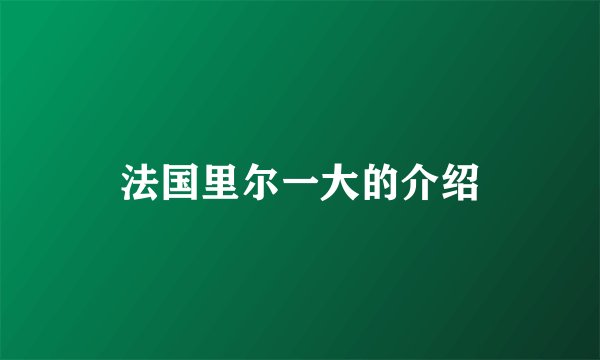 法国里尔一大的介绍