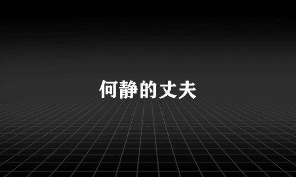 何静的丈夫