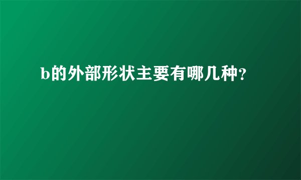b的外部形状主要有哪几种？