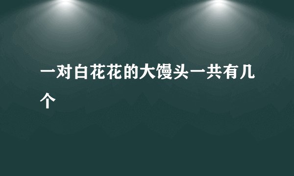 一对白花花的大馒头一共有几个